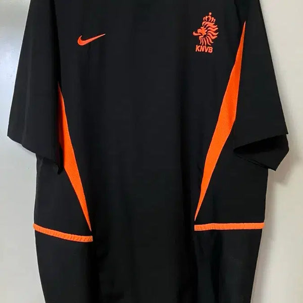 [BUNJANG] Nike 02-04 Netherlands National Football Team KNVB Short Sleeve Jersey Black M / 나이키 02-04 네덜란드 축구 국가대표팀 KNVB 반팔 유니폼 블랙