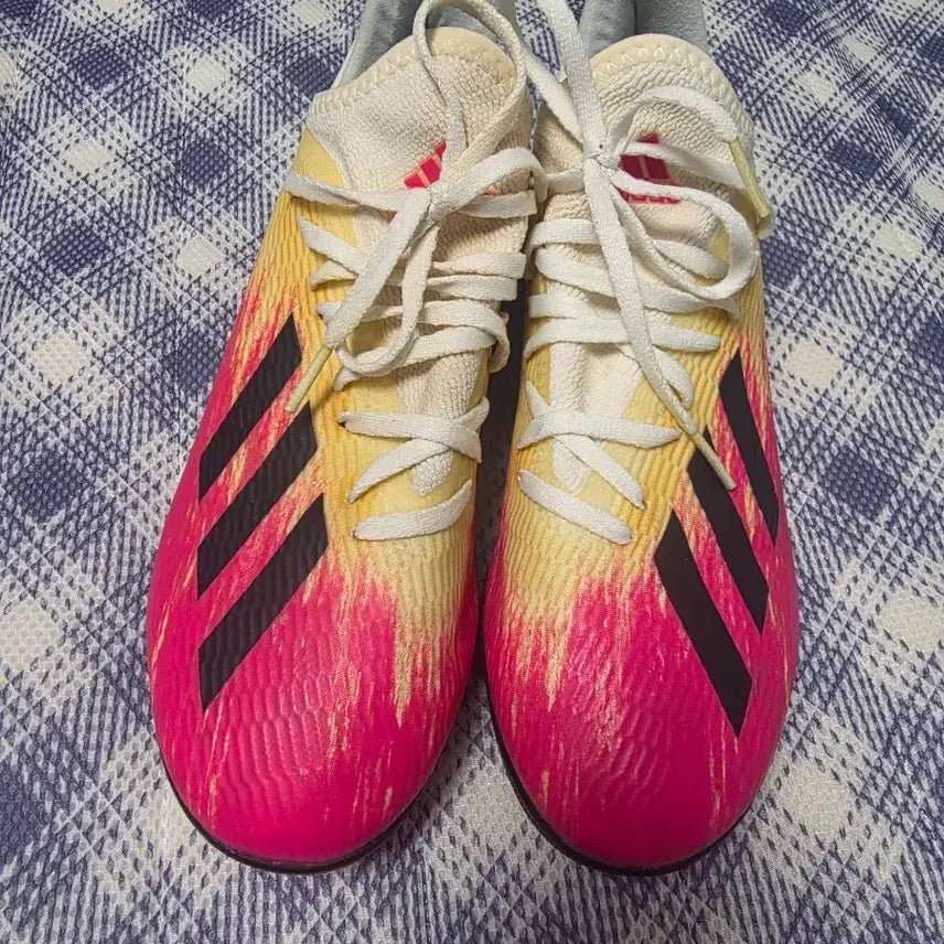 [BUNJANG] Adidas Football Boots Pink Yellow / 아디다스 축구화 핑크 옐로우