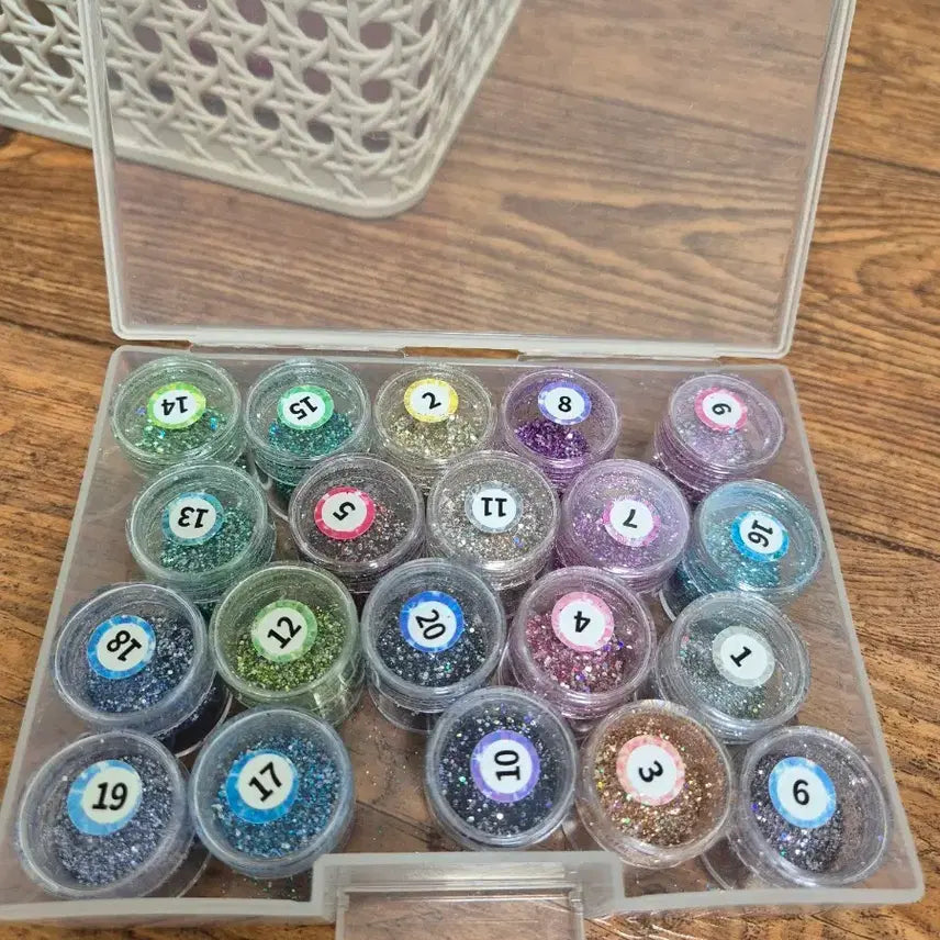 [BUNJANG] 20 Piece Glitter Set / 네일글리터20개 반짝이 완전이쁨