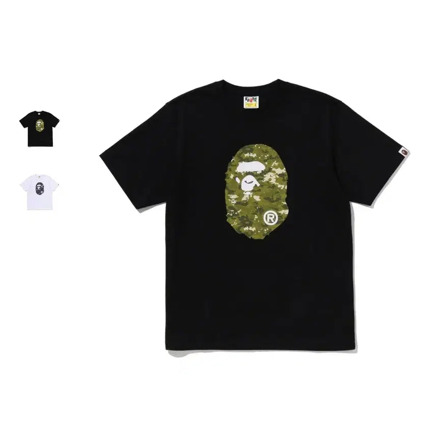 [BUNJANG] BAPE Multi Pixel Camo Ape Head Short Sleeve T-Shirt / 베이프 멀티 픽셀 카모 에이프 헤드 반팔티