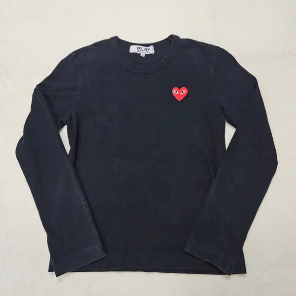 [BUNJANG] Comme des Garçons Heart Long Sleeve T-Shirt / 꼼데가르송 하트 롱슬리브 긴팔 티셔츠 급처