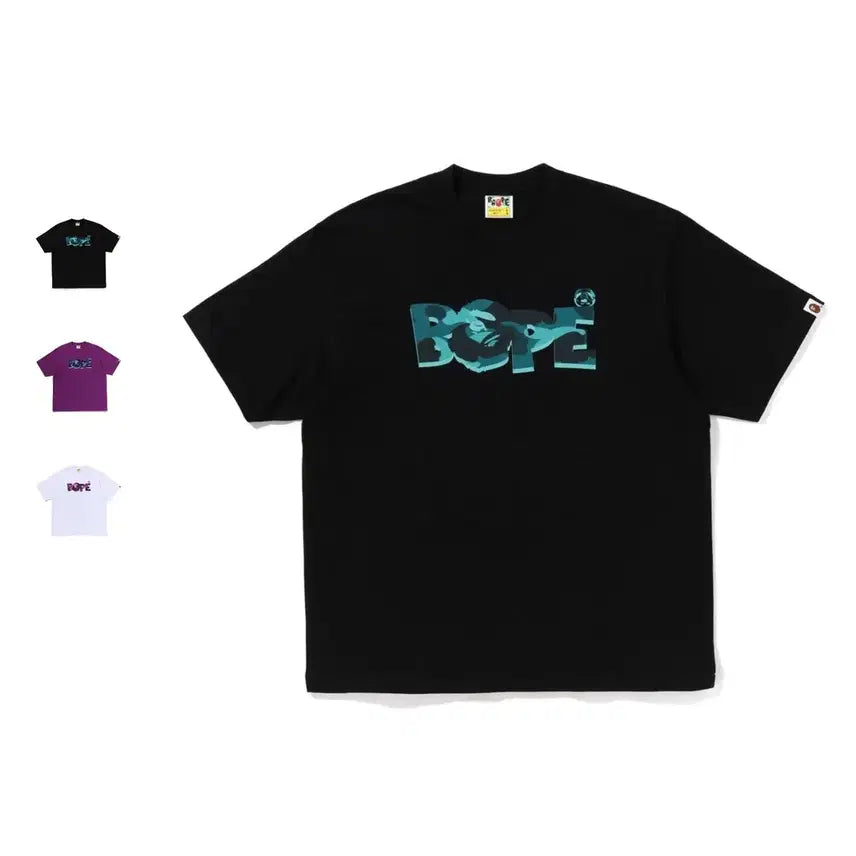 [BUNJANG] BAPE Color Camo Logo Relaxed Fit Short Sleeve T-Shirt / 베이프 컬러 카모 로고 릴랙스핏 반팔티