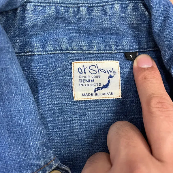 [BUNJANG] OrSlow Western Denim Shirt Size 1 / 오어슬로우 웨스턴 데님셔츠 사이즈 1