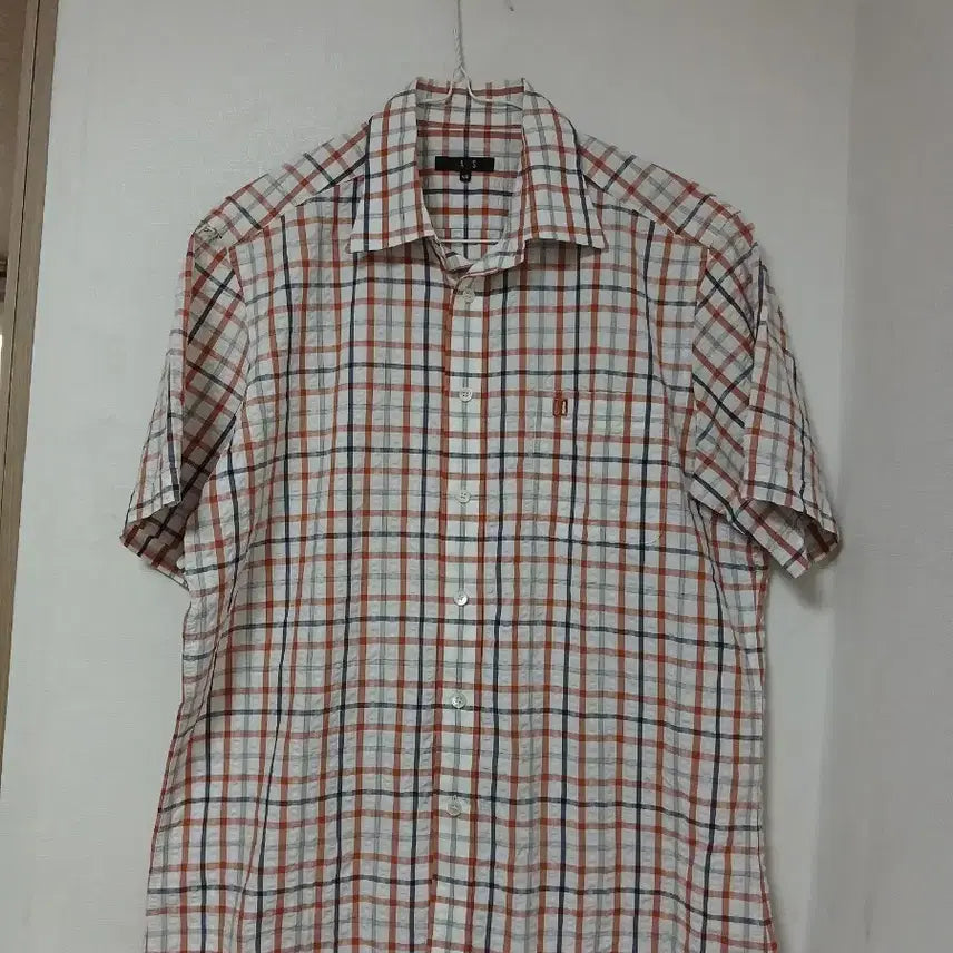 [BUNJANG] Daks Check Short Sleeve Shirt 100 / 닥스 체크 반팔 셔츠 100