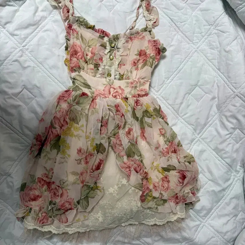 [BUNJANG] Liz Lisa Classic Chiffon One-Piece Dress / 리즈리사 고전 대장 쉬폰 하나가라 원피스 히메카지 히메갸루 라떼갸루