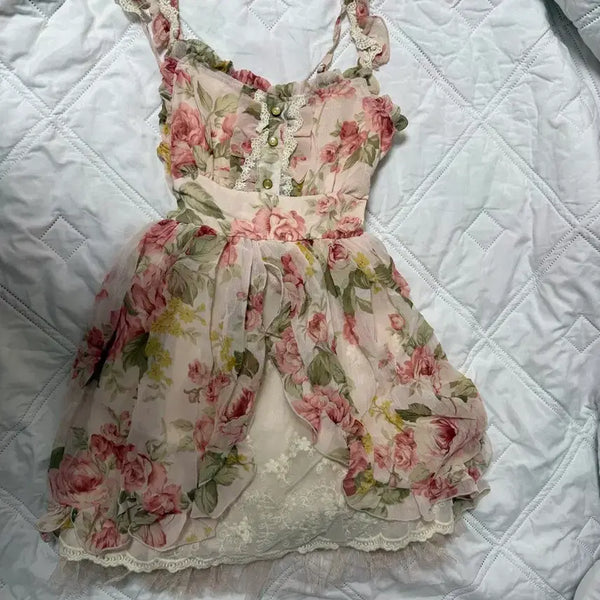 [BUNJANG] Liz Lisa Classic Chiffon One-Piece Dress / 리즈리사 고전 대장 쉬폰 하나가라 원피스 히메카지 히메갸루 라떼갸루