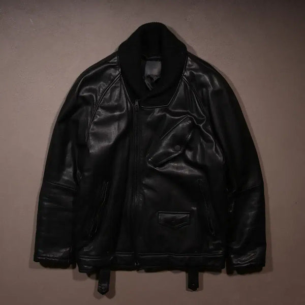 [BUNJANG] H&M x Alexander Wang Leather Mustang Bomber Jacket / H&M X 알렉산더왕 가죽 무스탕 봄버자켓 A400
