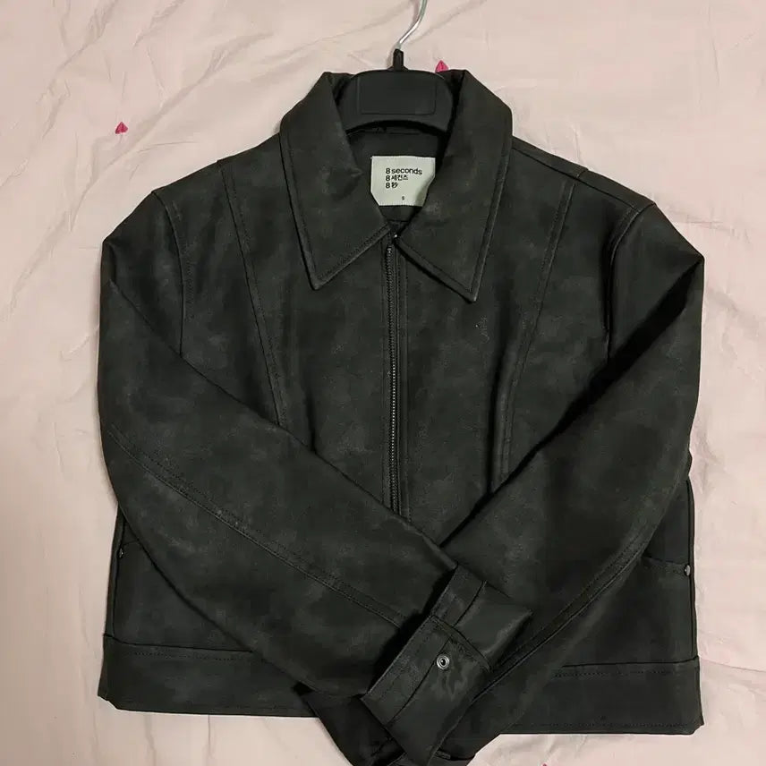 [BUNJANG] 8SECONDS Faux Leather Jacket / 에잇세컨즈 페이크레더 가죽자켓