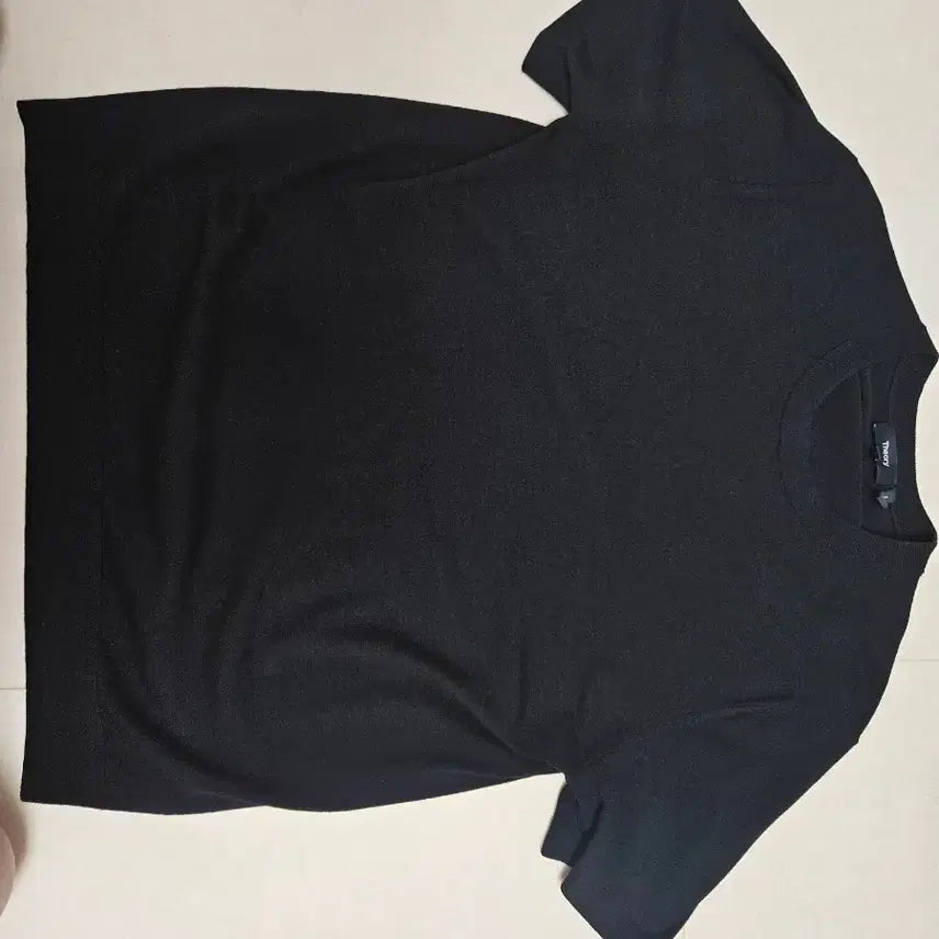 [BUNJANG] Theory Black Short Sleeve Knit Top - Size L / 띠어리 블랙 반팔 니트 L (새상품)