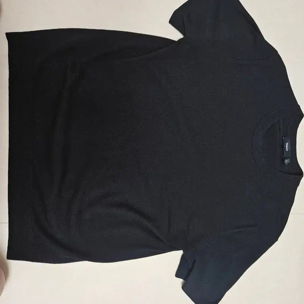 [BUNJANG] Theory Black Short Sleeve Knit Top - Size L / 띠어리 블랙 반팔 니트 L (새상품)