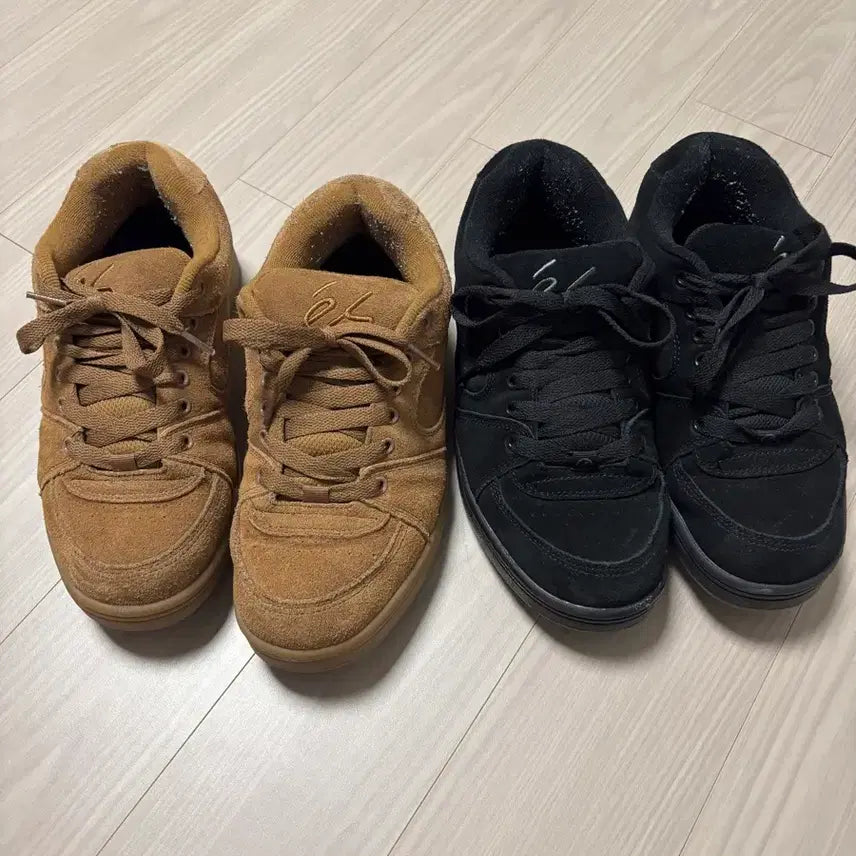 [BUNJANG] ES accel Board Shoes (Black, Brown) - Size 260 / ES accel 이에스 보드화 260 (블랙,브라운) 2켤레 16만원