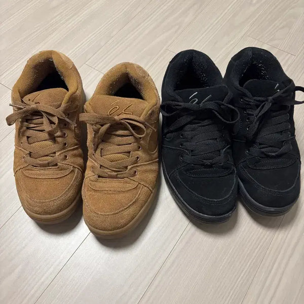 [BUNJANG] ES accel Board Shoes (Black, Brown) - Size 260 / ES accel 이에스 보드화 260 (블랙,브라운) 2켤레 16만원