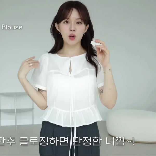 [BUNJANG] Marron Edition Ivory Doll Blouse / 새상품 택o) 마론에디션 아이보리 돌 블라우스 ivory doll blouse