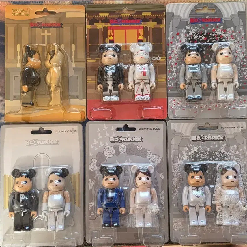 [BUNJANG] Bearbrick Irregular Wedding 6 Types Set / 베어브릭 비정규 웨딩 6종 세트