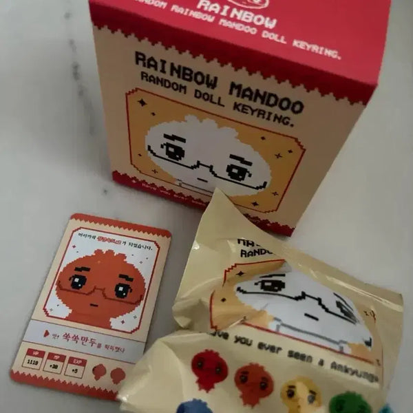 [BUNJANG] Eyeglass Dumpling Rainbow Random Keyring Suksuk Dumpling (Orange) Sealed / 안경만두 무지개랜덤키링 쑥쑥만두(주황) 미개봉