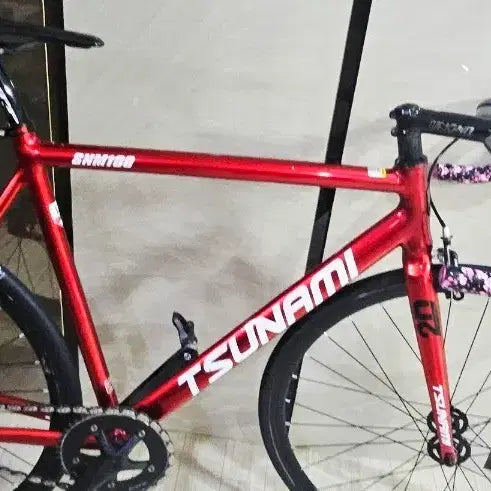 [BUNJANG] Tsunami SNM100 Carbon Road Bike Parts Bundle / 쓰나미 snm 100 레드와인