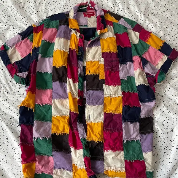 [BUNJANG] Supreme Patchwork Shirt / 슈프림 패치워크셔츠