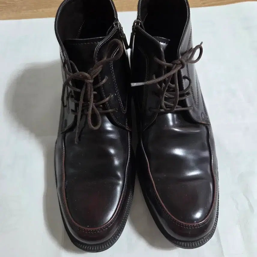 [BUNJANG] Cantocan Men's Leather Zipper Boots (Size 255) / 칸투칸 남성 가죽 부츠 구두(255)