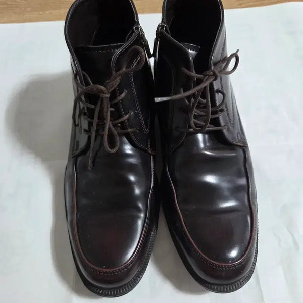 [BUNJANG] Cantocan Men's Leather Zipper Boots (Size 255) / 칸투칸 남성 가죽 부츠 구두(255)