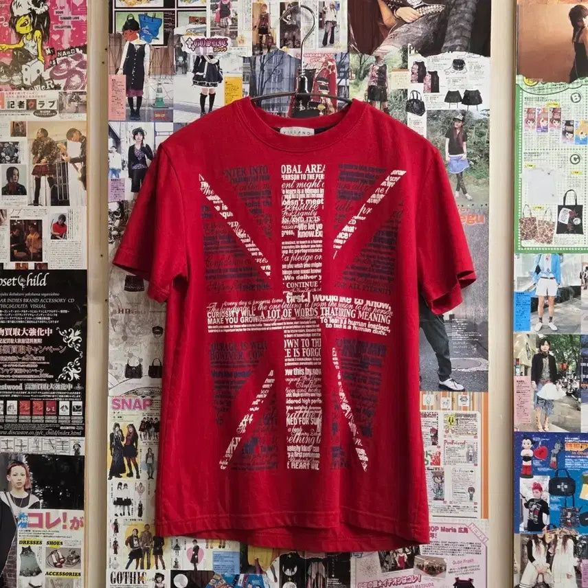 [BUNJANG] JPN British Printing Lettering Short Sleeve T-Shirt / JPN 브리티시 프린팅 레터링 반팔
