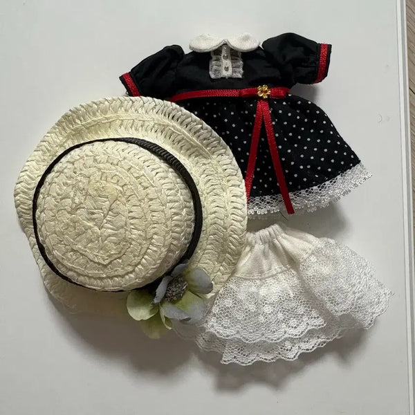 [BUNJANG] Obitsu 11 Kelly Dress and Hat Set / Ob11 켈리 인형옷 원피스 모자 세트