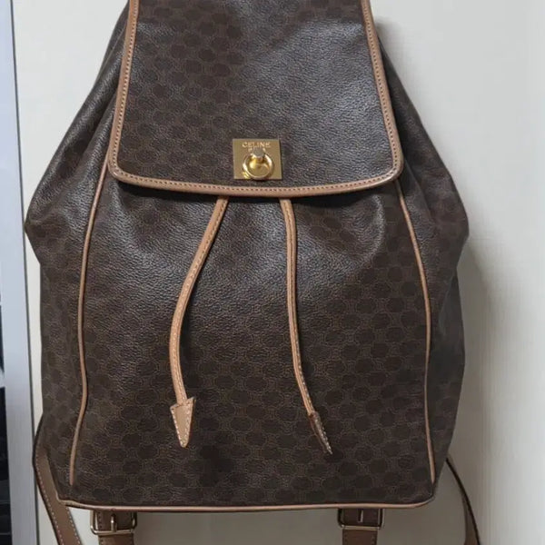 [BUNJANG] Celine Macadam Vintage Backpack Brown / 셀린느 마카담 빈티지 백팩 브라운