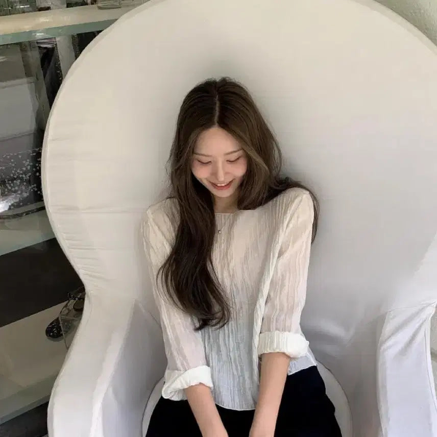 [BUNJANG] Ounce More Wrinkle Blouse Ivory / (새상품) ounce 온스 모어 링클 블라우스 아이보리