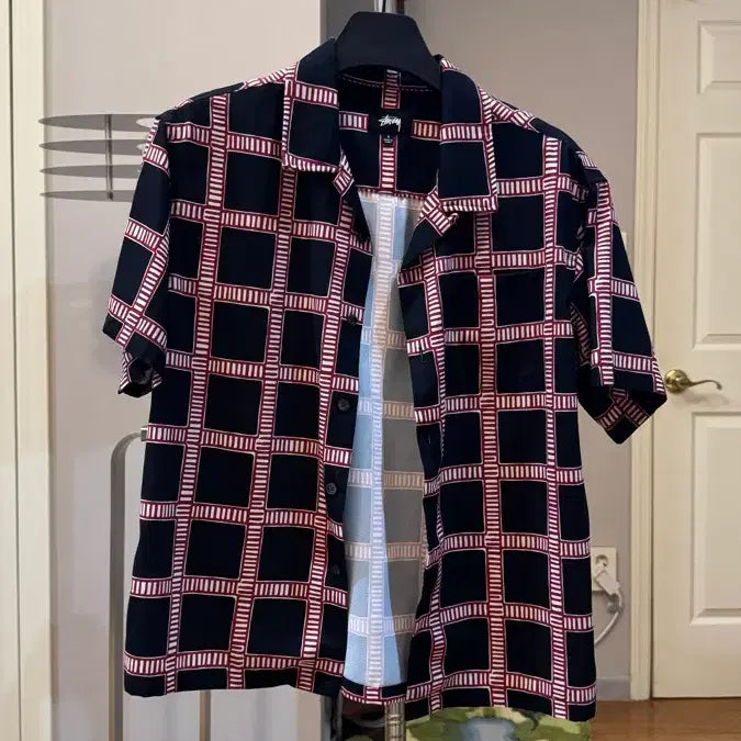 [BUNJANG] Stussy Hand Drawn Plaid Shirt / [S] 스투시 Stussy 핸드 드로운 플래드 셔츠