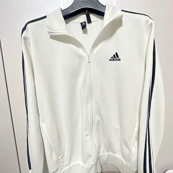 [BUNJANG] Adidas Track Top Jersey White L / 아디다스 져지 트랙탑 화이트 L