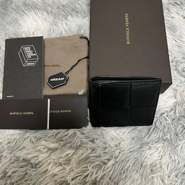 [BUNJANG] Bottega Veneta Cassette Bi-fold Wallet Black / 보테가 카세트 반지갑