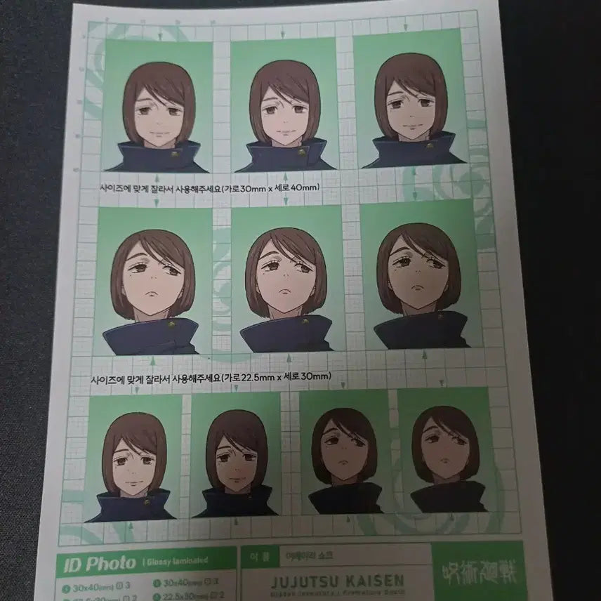 [BUNJANG] Jujutsu Kaisen AK Plaza Popup Exclusive Shoko Ieiri ID Photo / 미사용 AK플라자 주술회전 팝업 특전 이에이리 쇼코 증명사진 증사