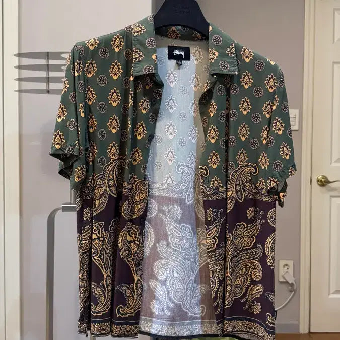 [BUNJANG] Stussy Paisley Print Woven Shirt / [S] 스투시 Stussy 페이즐리 프린트 우븐 셔츠
