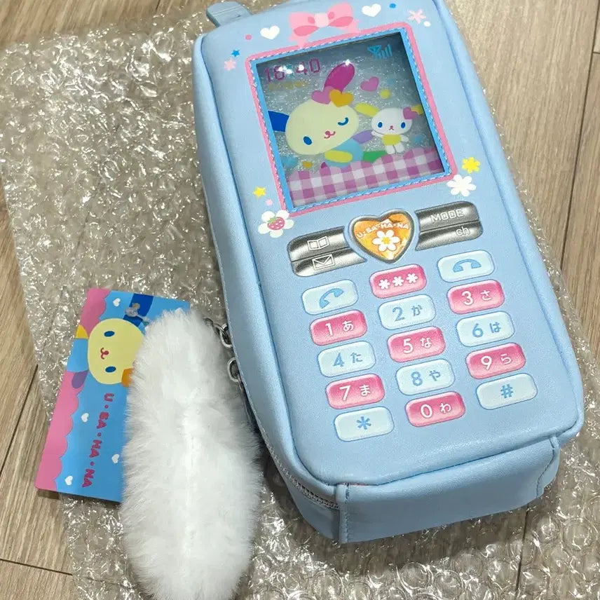 [BUNJANG] Sanrio Usahana Phone/Cosmetic/Pen Pouch - Blue / 새상품) 산리오 우사하나 가라케 폰 화장품 펜 파우치 블루