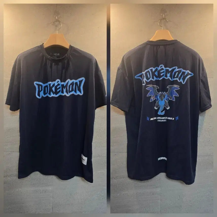 [BUNJANG] Pokemon Mega Charizard X T-Shirt / 포켓몬. 메가 리자몽 X 반팔티.