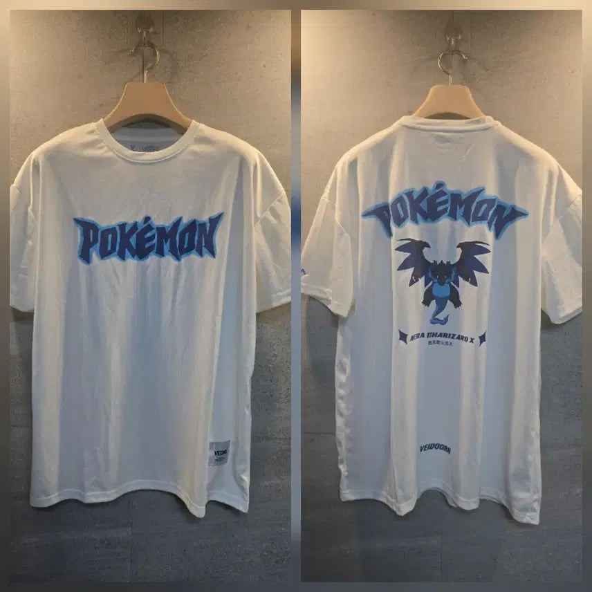 [BUNJANG] Pokemon Mega Charizard X Graphic T-Shirt / 포켓몬. 메가 리자몽 X 반팔티.