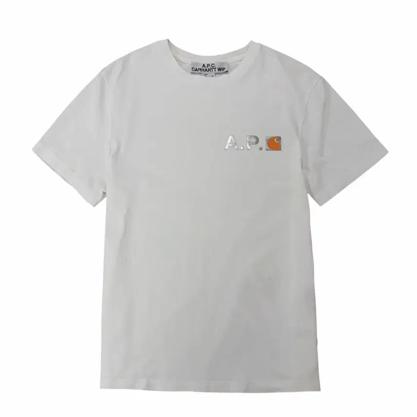 [BUNJANG] Carhartt x A.P.C. Collaboration Limited Edition T-Shirt White (M) / 칼하트 X 아페쎄 협업 한정판 반팔 티셔츠 화이트 (M)