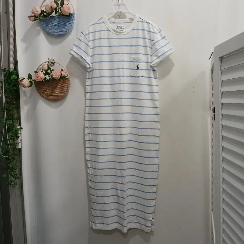 [BUNJANG] Polo Ralph Lauren Striped Long Dress XS / 폴로 랄프로렌. 스트라이프롱 원피스 XS.사용감없음