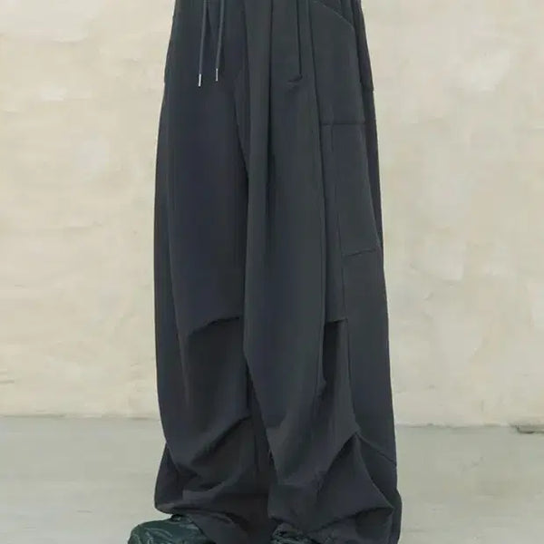 [BUNJANG] BEIGN202 Void Parachute Sweatpants Charcoal Size 1 / 비긴202 보이드 파라슈트 스웻팬츠 차콜 1사이즈