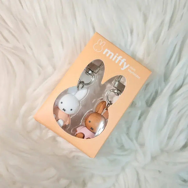 [BUNJANG] Miffy Mini Keychain (Apricot Miffy & Pink Melanie) / [미사용] 미피 미니 키링(애프리콧미피&핑크멜라니)