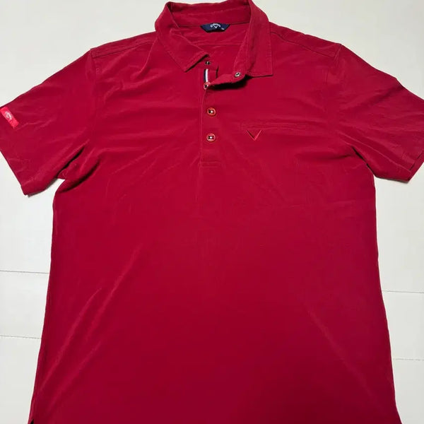 [BUNJANG] Callaway French Button Cooling Short Sleeve Polo Shirt Size 100 / (상태SS) 캘러웨이 프렌치버튼 냉감기능 반팔카라티100