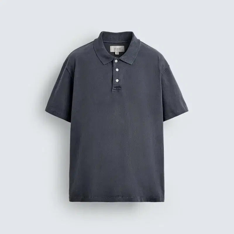 [BUNJANG] Zara Origin Garment Wash Pique Polo Shirt / 자라 오리진 가먼트워시 피케 카라티
