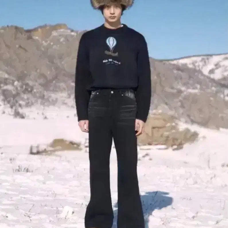 [BUNJANG] STU 23FW Flare Denim Pants Black L / STU 23FW 플레어 데님팬츠 블랙 L