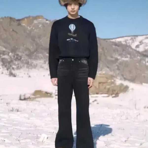 [BUNJANG] STU 23FW Flare Denim Pants Black L / STU 23FW 플레어 데님팬츠 블랙 L