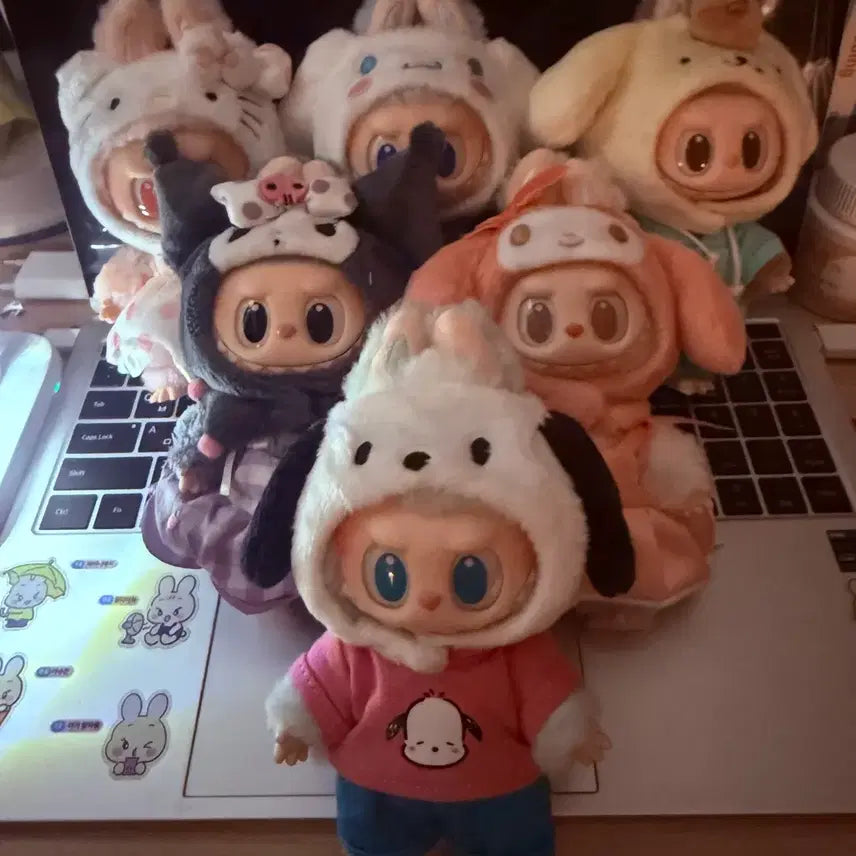 [BUNJANG] Popmart Sanrio Rabubu Plush Keychain Set / 팝마트 산리오 라부부 인형 세트 판매