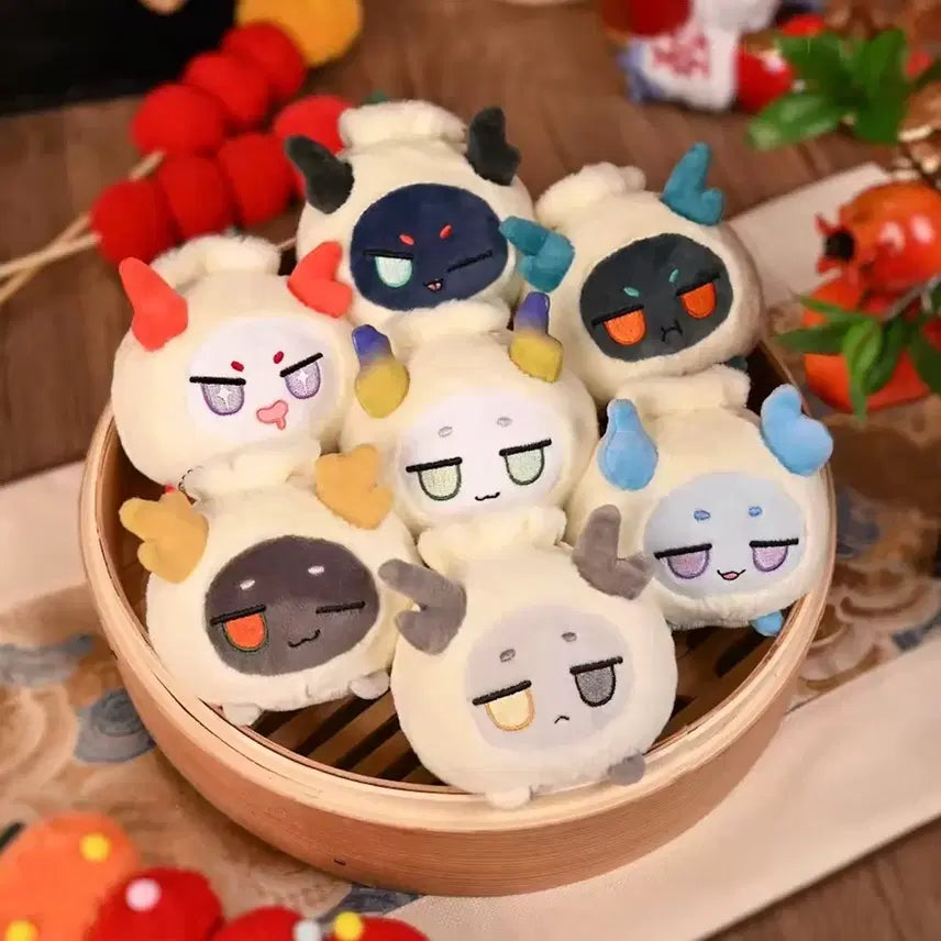 [BUNJANG] Arknights Dumpling Doll Charm Set - Wang, Ch'en, Ling, Surtr, Weedy, Nian, Skadi the Corrupting Heart, Dusk, Thorns, Rosamom, Executor / 명일방주 드래곤 버블 왕 총웨 링 슈 위 니엔 시 더스크 쉐이 만두 딤섬 누이 인형 키링