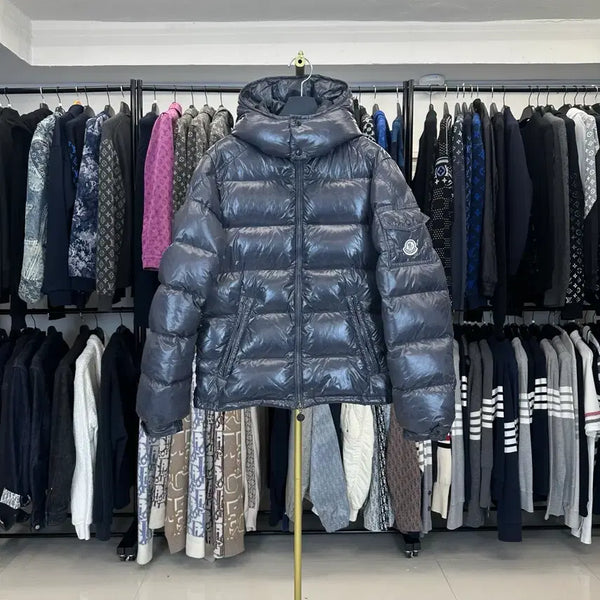 [BUNJANG] Moncler Maya Down Jacket Silver Grey Kids Size 14Y / (14Y) 몽클레어 마야 실버 그레이