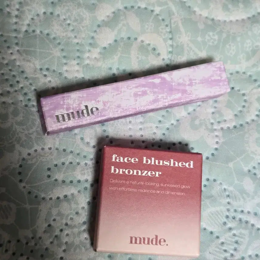 [BUNJANG] Mude Face Blushed Bronzer + Inspire Long Lash Curling Mascara (Black Mini) Set / [미개봉] 뮤드 페이스 블러쉬드 브론저+인스파이어 롱래쉬 컬링 마스카라 01 블랙 미니