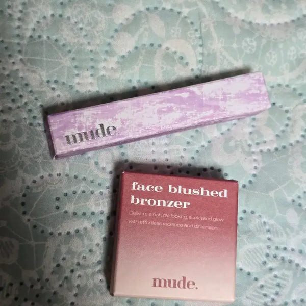 [BUNJANG] Mude Face Blushed Bronzer + Inspire Long Lash Curling Mascara (Black Mini) Set / [미개봉] 뮤드 페이스 블러쉬드 브론저+인스파이어 롱래쉬 컬링 마스카라 01 블랙 미니