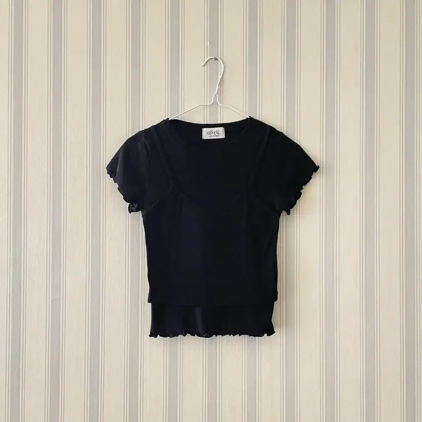 [BUNJANG] Sleeveless Layered T-Shirt / (새상품) 나시 레이어드 반팔티