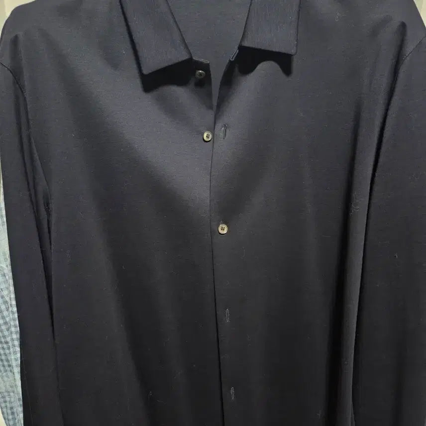 [BUNJANG] Time Homme Dark Navy Shirt / 타임옴므 다크네이비 셔츠